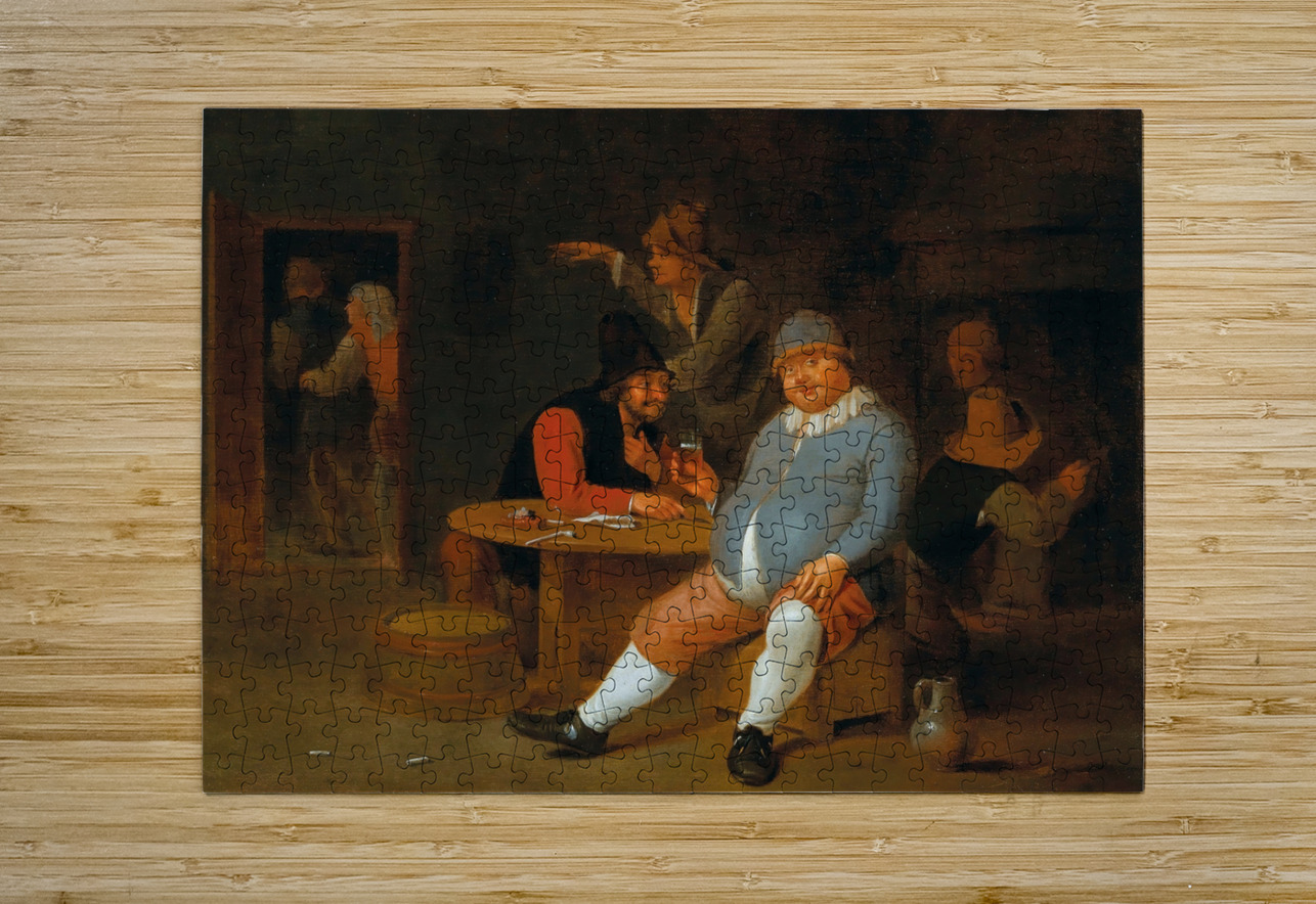 A Tavern Interior With Peasants by Pieter Harmensz. Verelst [1618–1668] MyCozyFineArt Puzzle printing