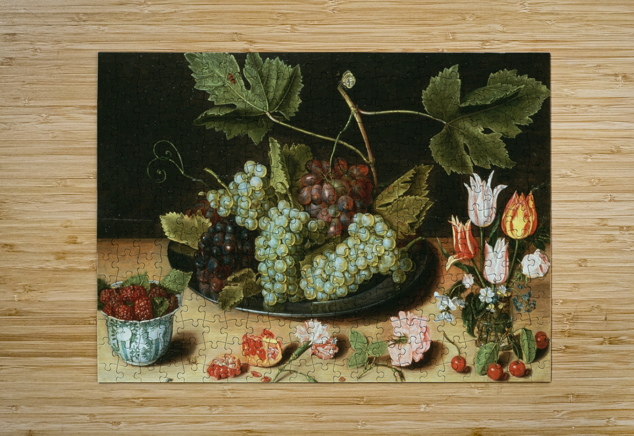 Still Life with Fruit and Flowers by Jan Soreau [1591–1626] MyCozyFineArt Puzzle printing