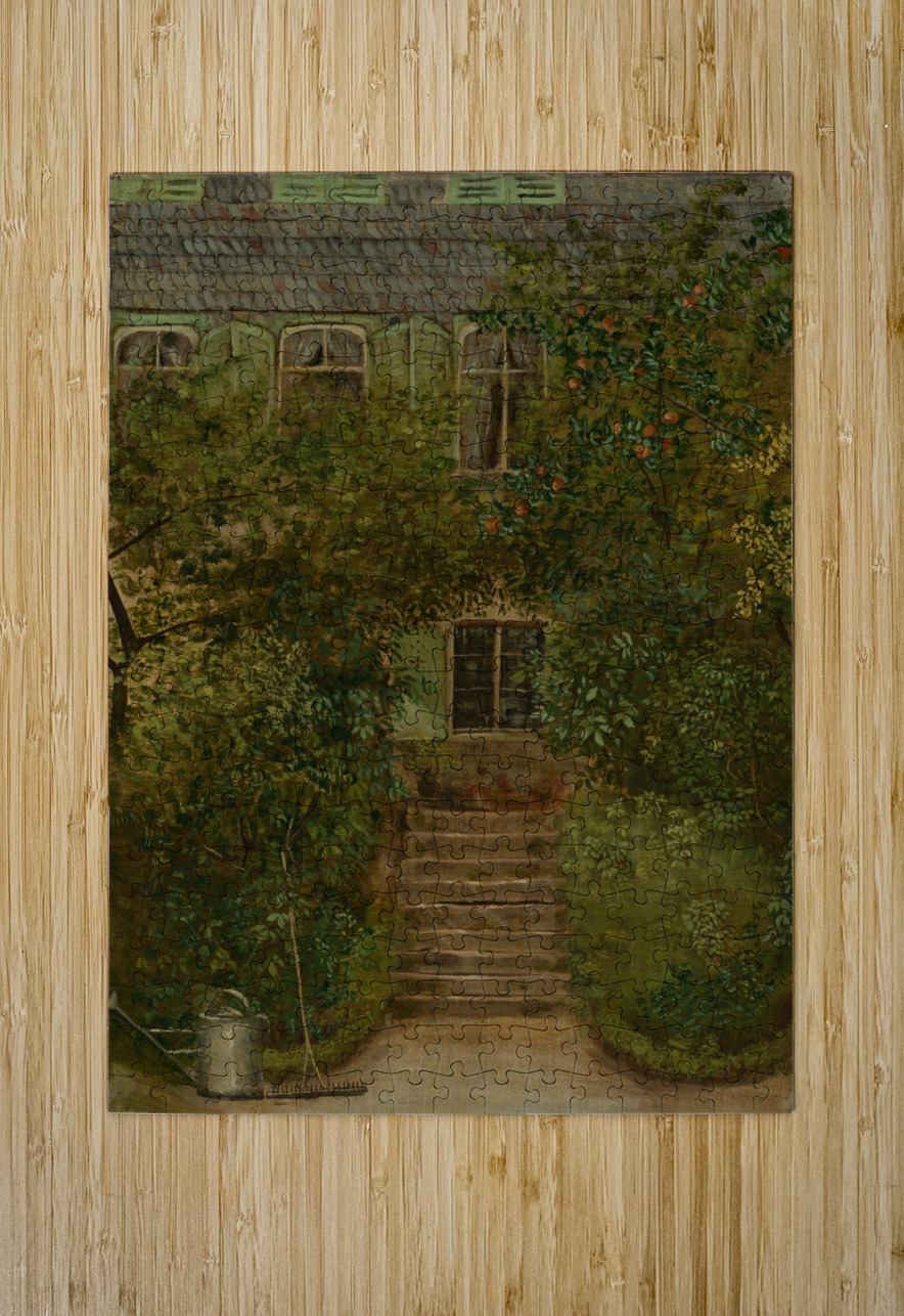 Garten eines Landhauses mit Giesskanne und Rechen [ca 1890] by Hans Thoma [1839–1924] MyCozyFineArt Puzzle printing