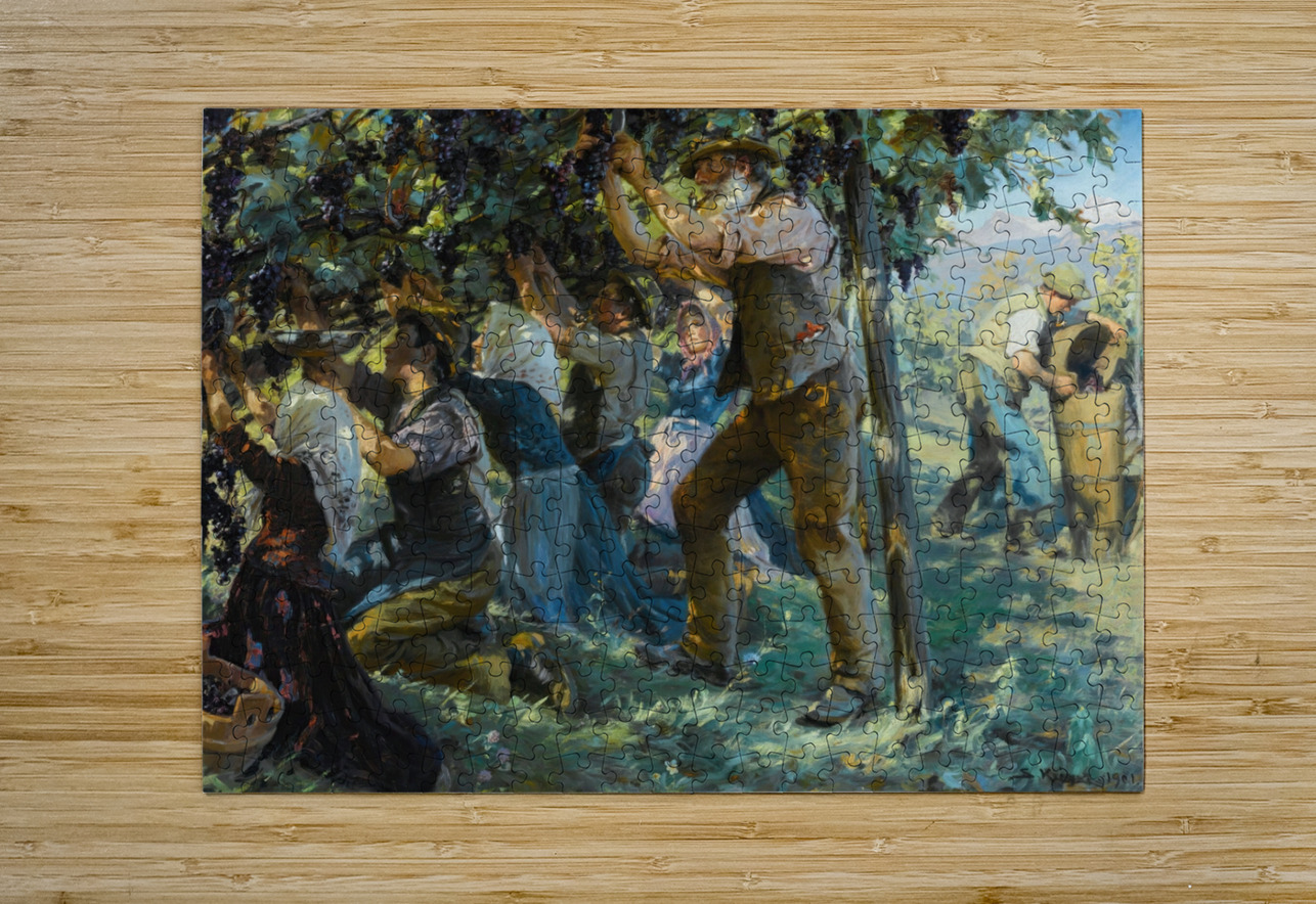 Wine Harvest In The Tyrol [1901] by Peder Severin Krøyer [1851–1909] MyCozyFineArt Puzzle printing