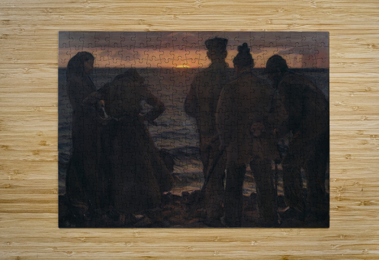 The Old People by the Beach [1903] by Richard Bergh [1858–1919] MyCozyFineArt Puzzle printing