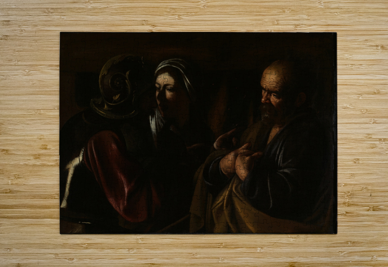 The Denial of Saint Peter [1610] by Caravaggio [1571–1610] MyCozyFineArt Puzzle printing