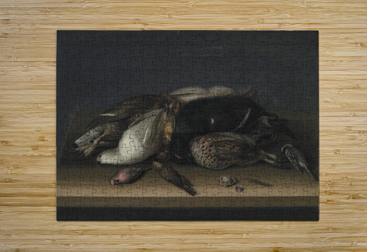 Wildfowl On A Wooden Table [1648–1681] by Jacob Biltius [1633–1681] MyCozyFineArt Puzzle printing