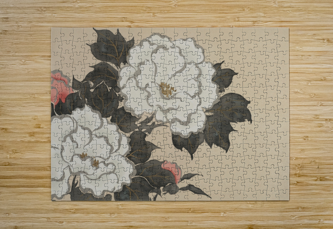 Peonies [Fukamigusa] [1909–1910] by Kamisaka Sekka [1866–1942] MyCozyFineArt Puzzle printing