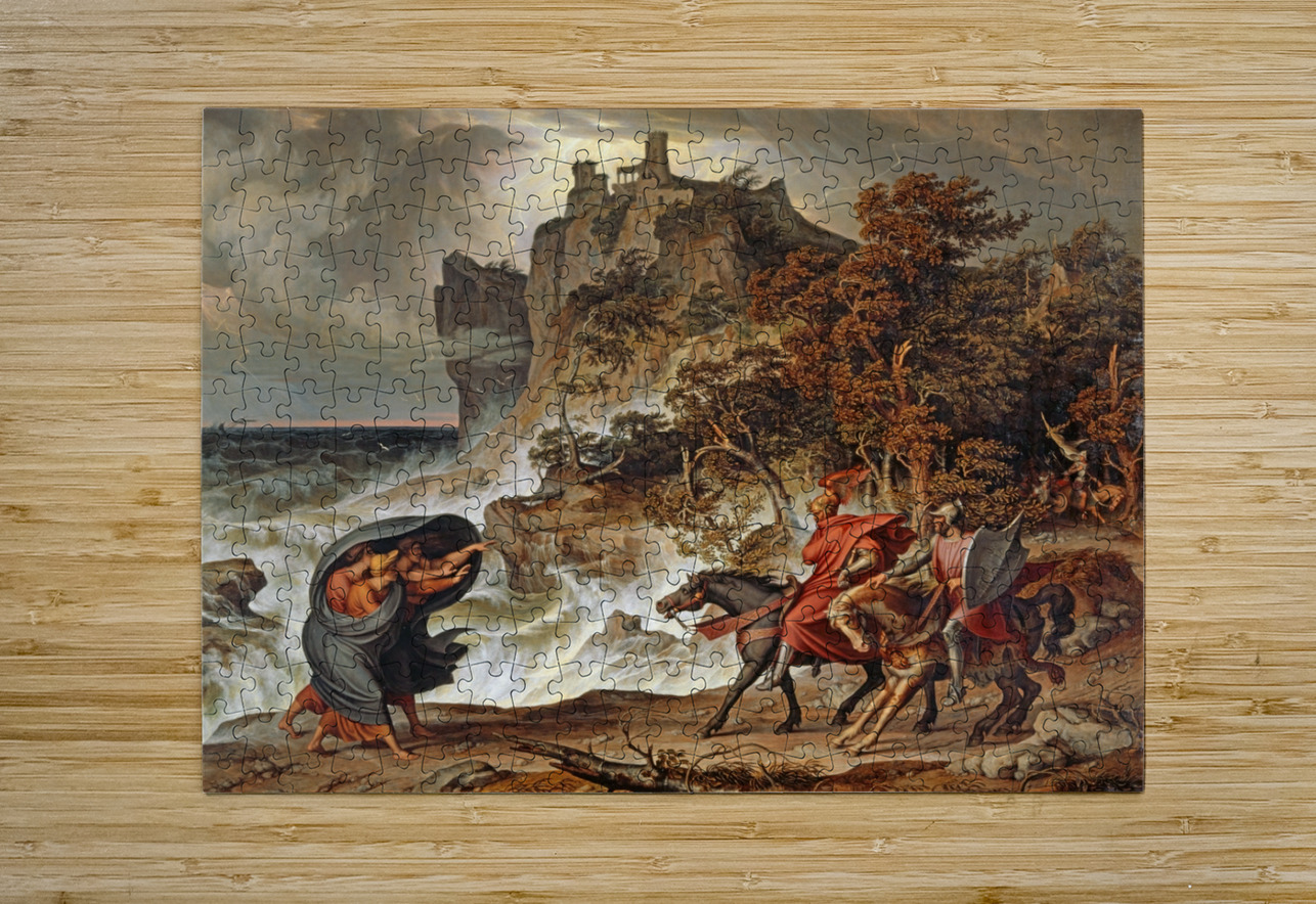 Macbeth and the Witches [1829–1830] by Joseph Anton Koch [1768–1839] MyCozyFineArt Puzzle printing
