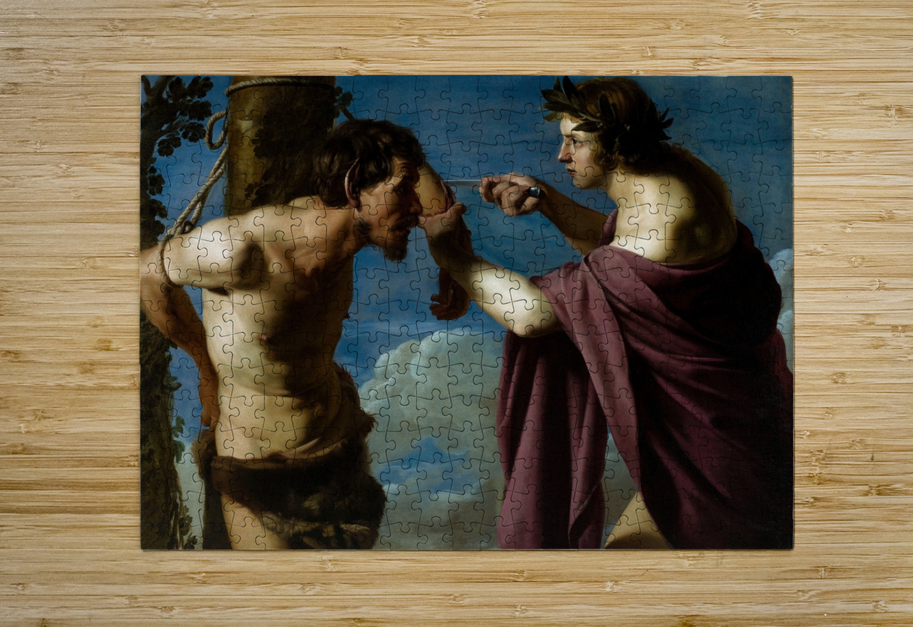 Apollo and Marsyas [1616–20] by Bartolomeo Manfredi [ca. 1580–ca. 1620] MyCozyFineArt Puzzle printing