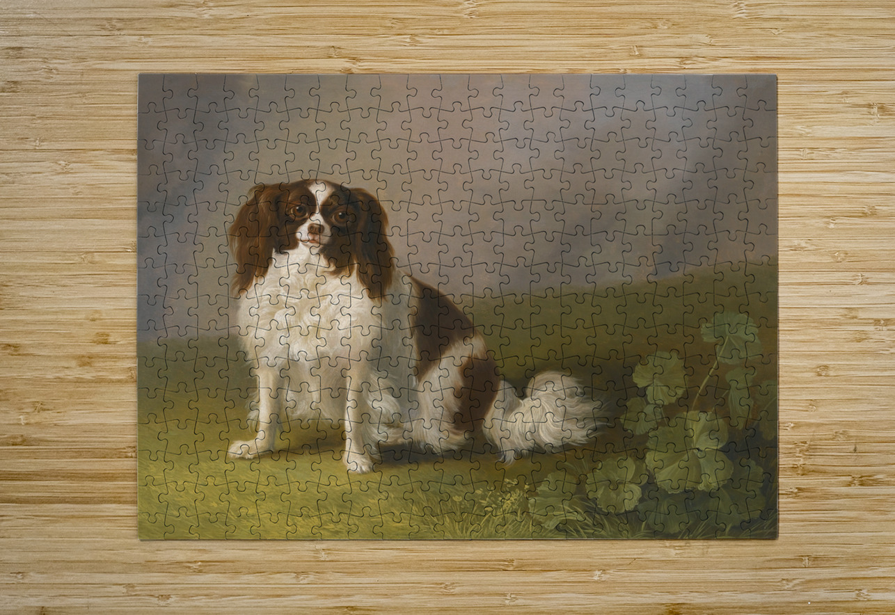 Portrait Of A King Charles Spaniel In A Landscape by Jakob Philipp Hackert [1737–1807] MyCozyFineArt Puzzle printing