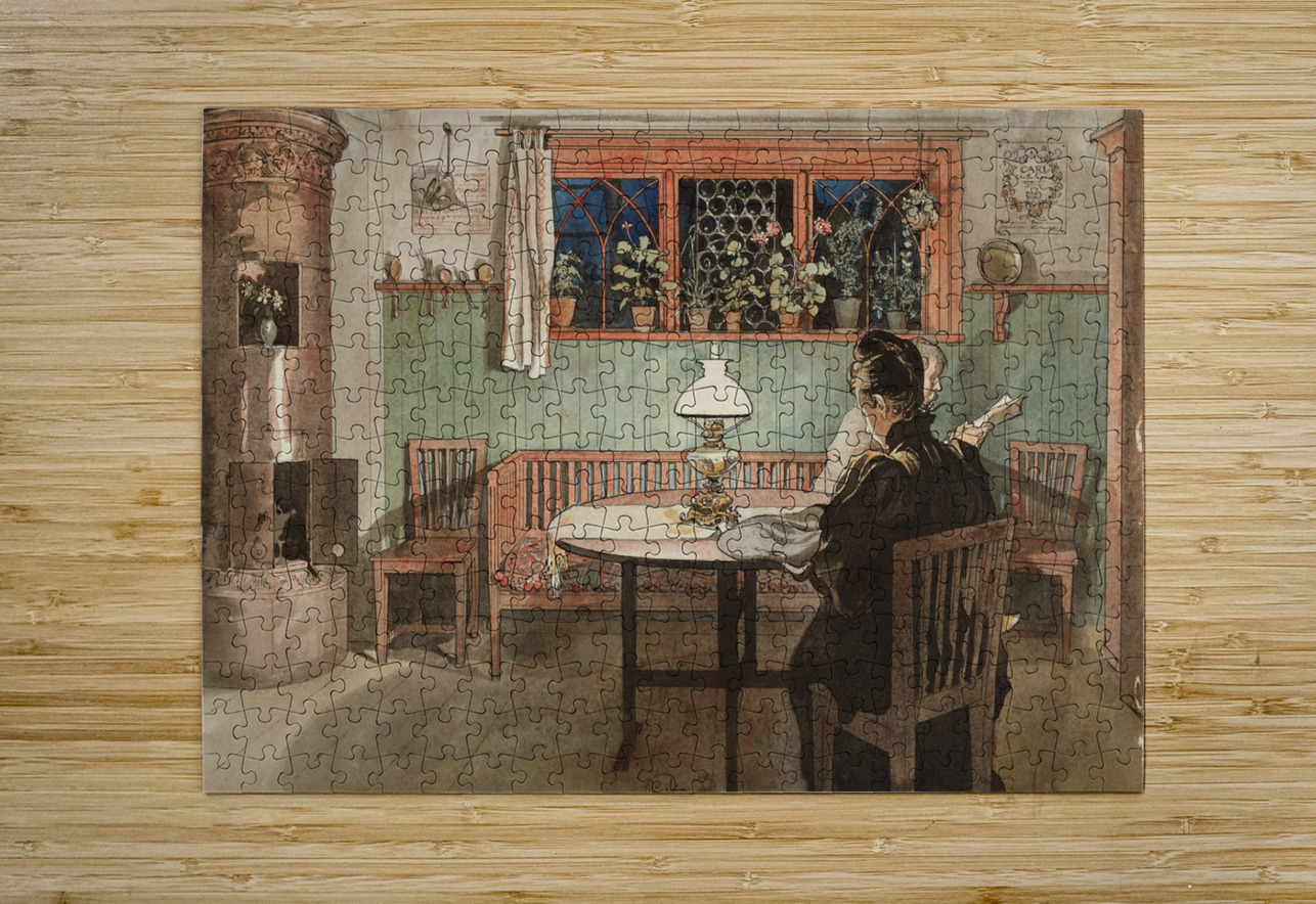 When the Children have Gone to Bed by Carl Larsson [1853–1919] MyCozyFineArt Puzzle printing