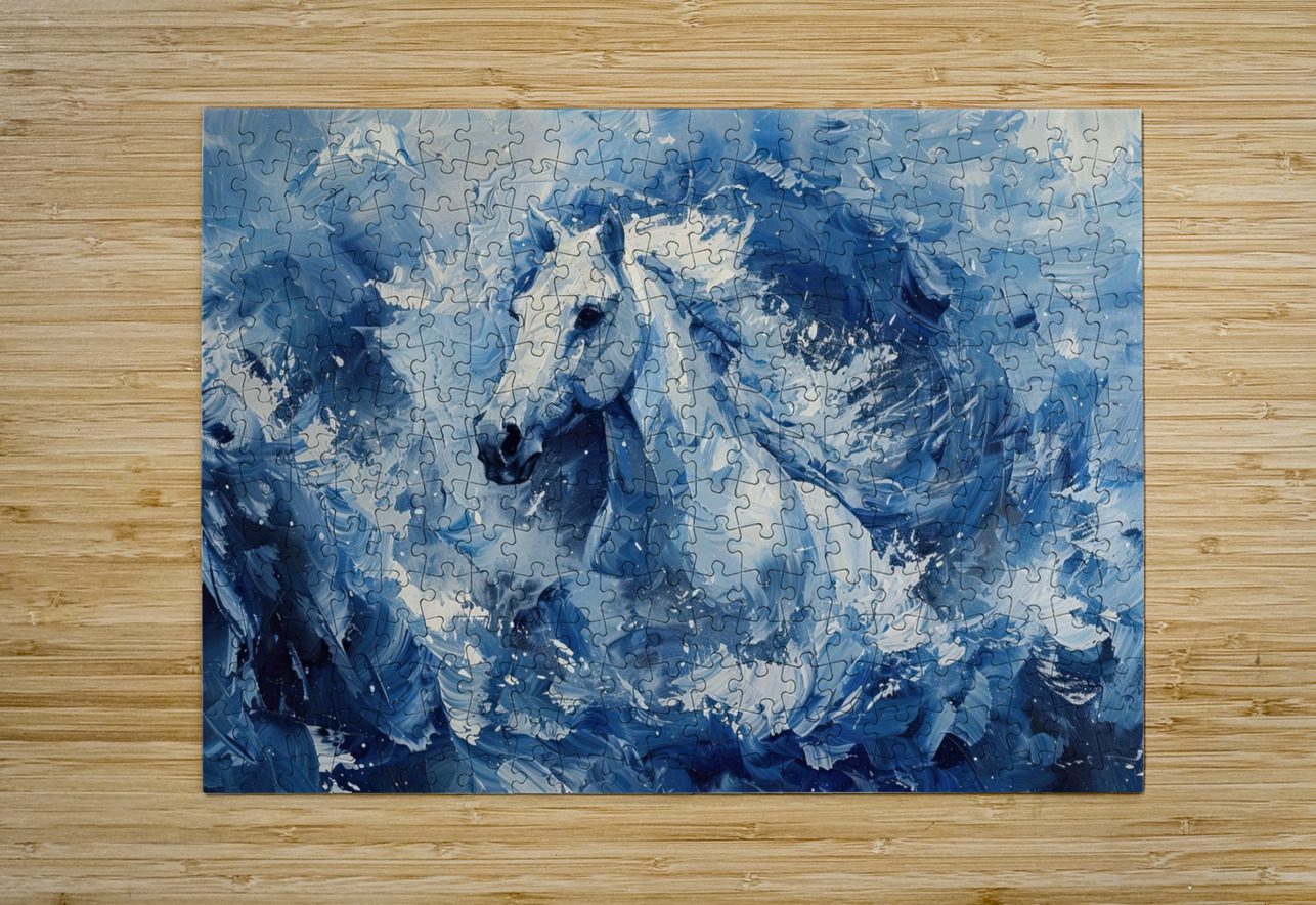 Azure Equine Currents H92N5Z 53 Abstract Rebellion Puzzle printing