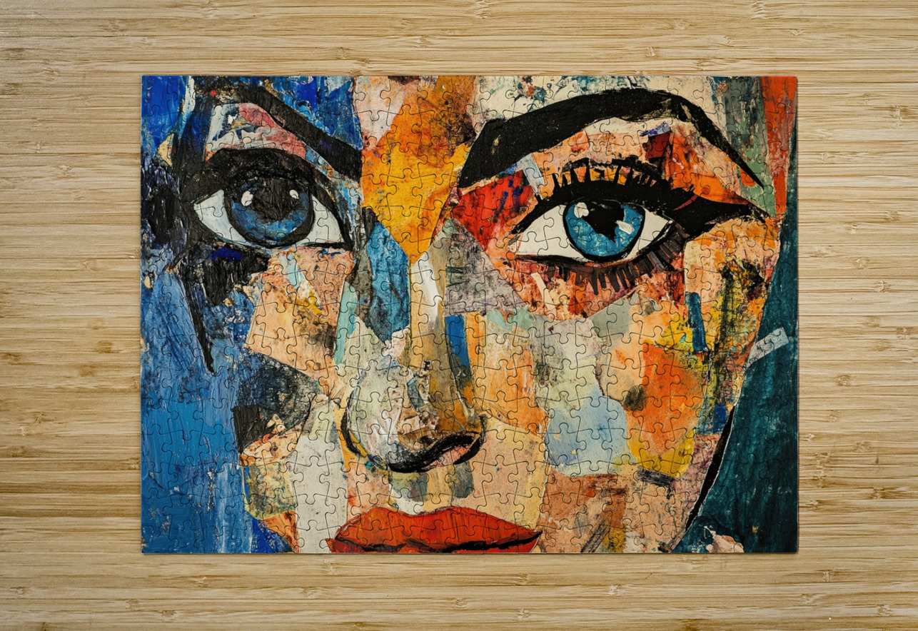 Azure Gaze Collage Y9H2N3 60 Abstract Rebellion Puzzle printing