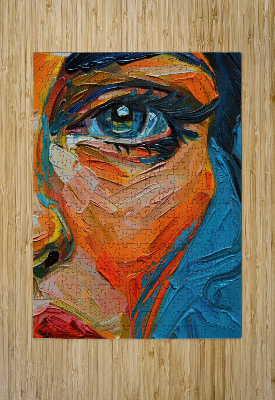 Azure Gaze Impasto Y59H7N 63 Abstract Rebellion Puzzle printing