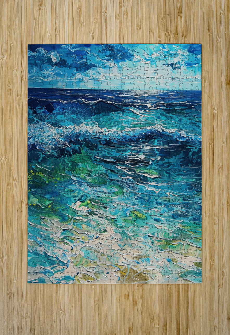 Azure Ocean Waves H29P3 65 Abstract Rebellion Puzzle printing