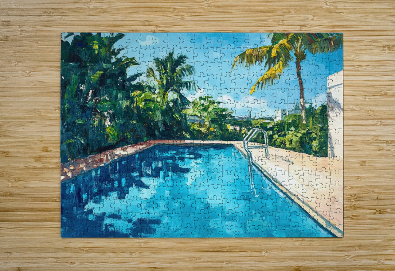 Azure Pool Reflections 7H3N2P 51 Abstract Rebellion Puzzle printing