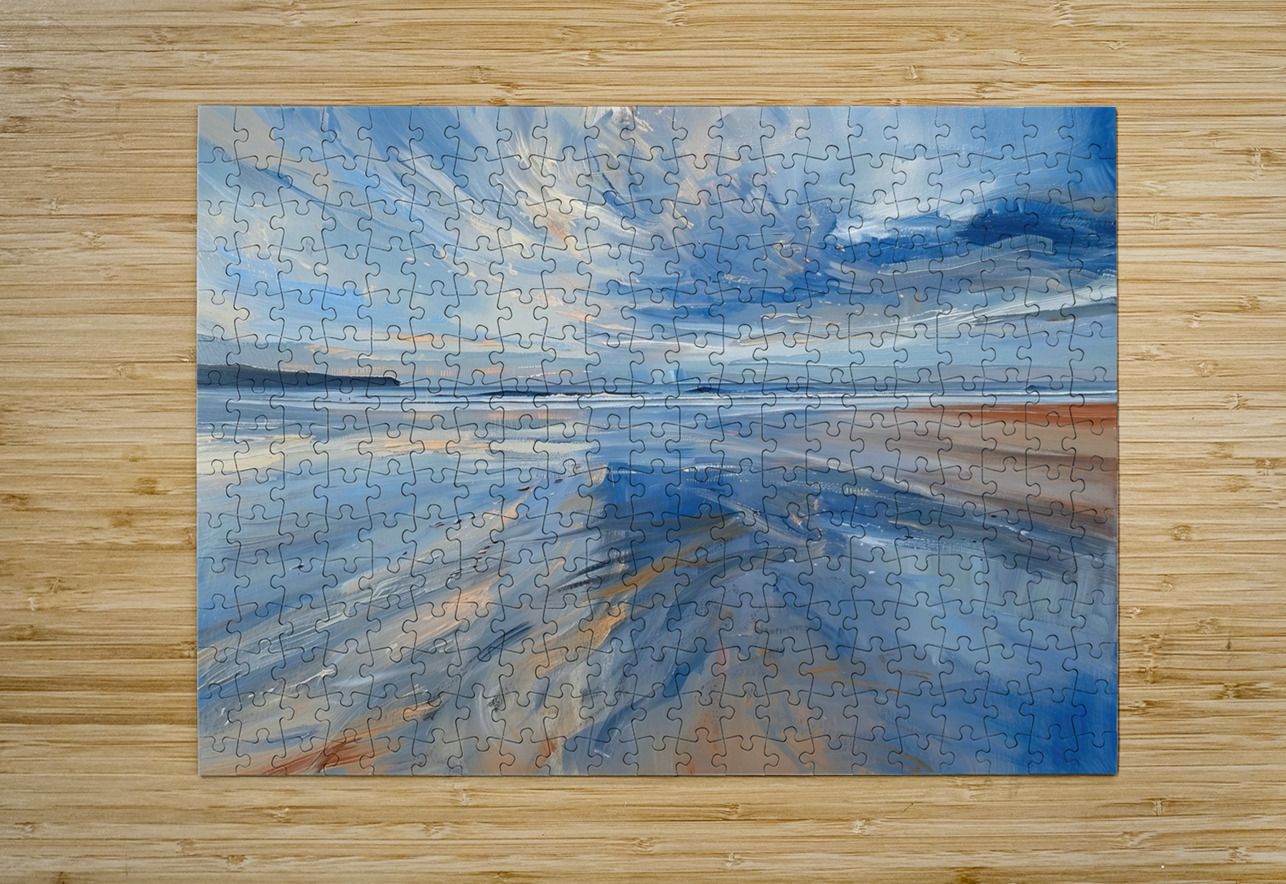 Azure Seascape Glow 2Y9CHJ 55 Abstract Rebellion Puzzle printing