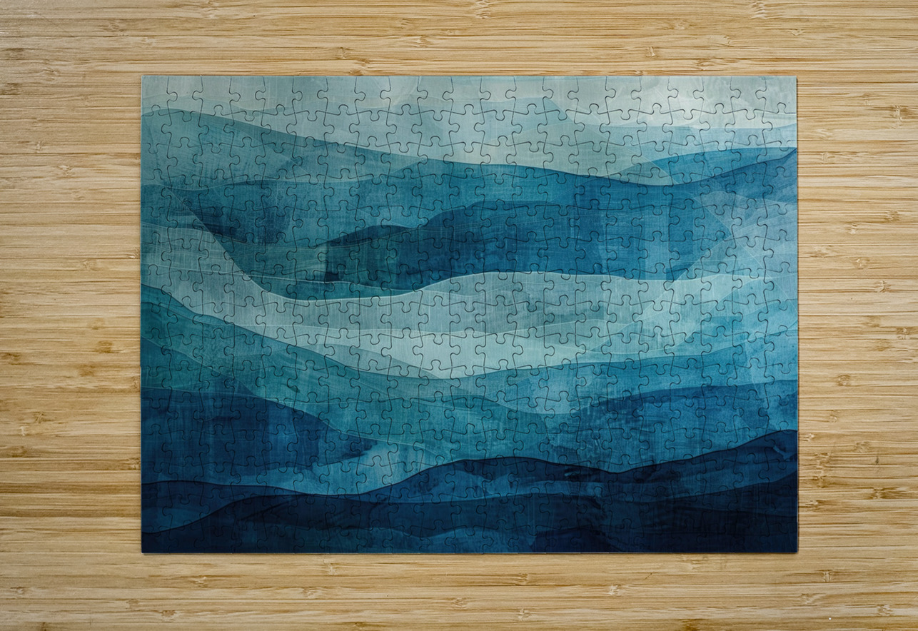 Azure Waves Whispering 7P3H2N 54 Abstract Rebellion Puzzle printing