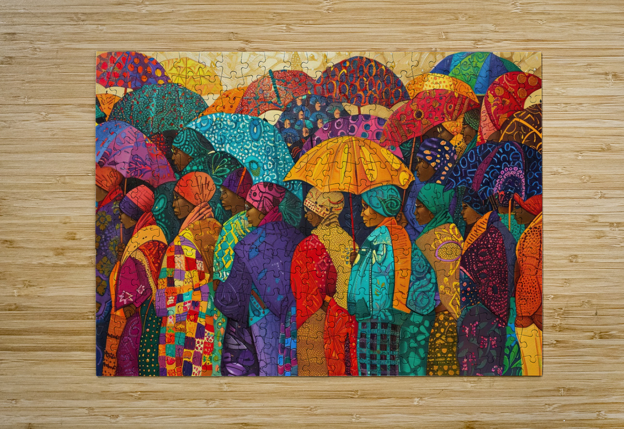 Beneath a Sea of Umbrellas 5H2N9Z 60 Abstract Rebellion Puzzle printing