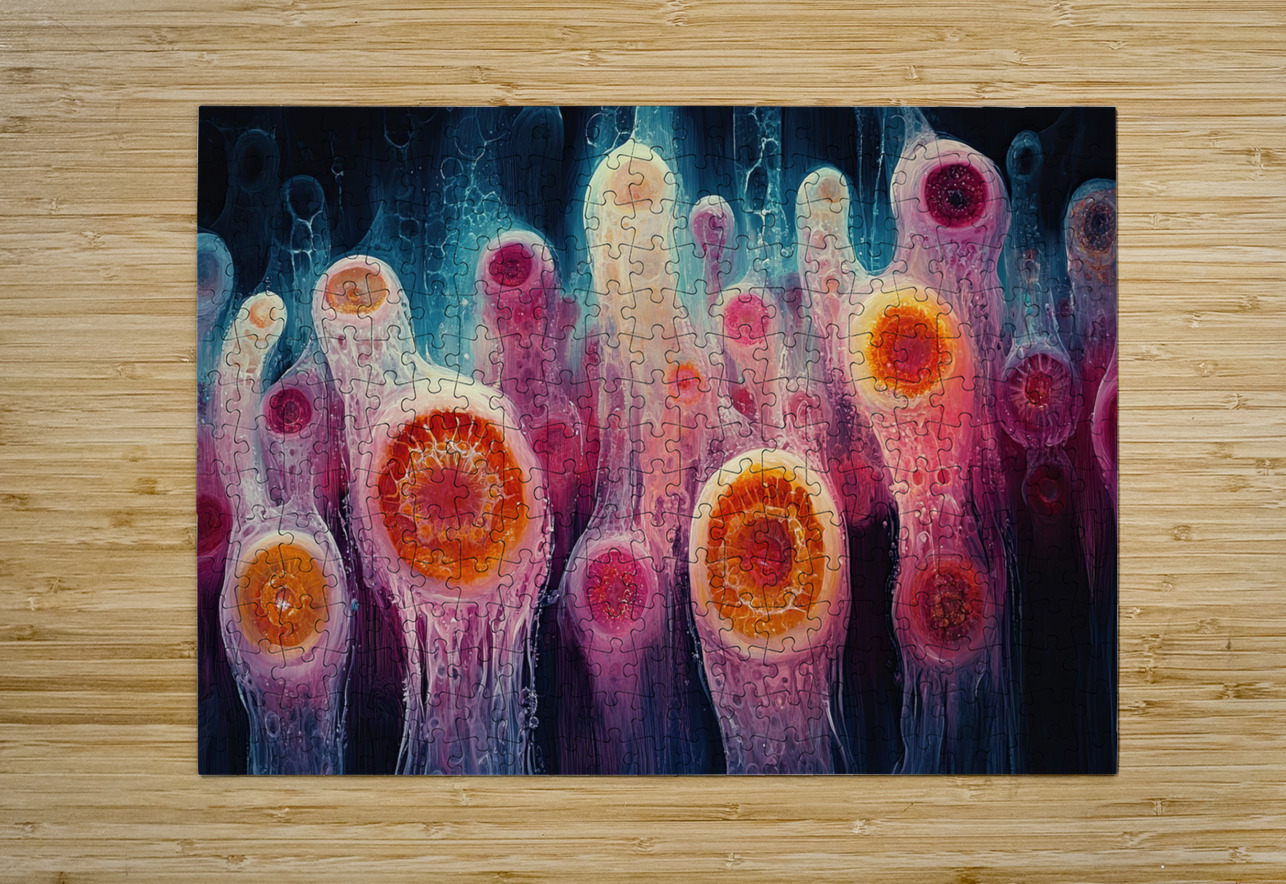 Bioluminescent Bloom 2P3H9N 60   Copy Abstract Rebellion Puzzle printing