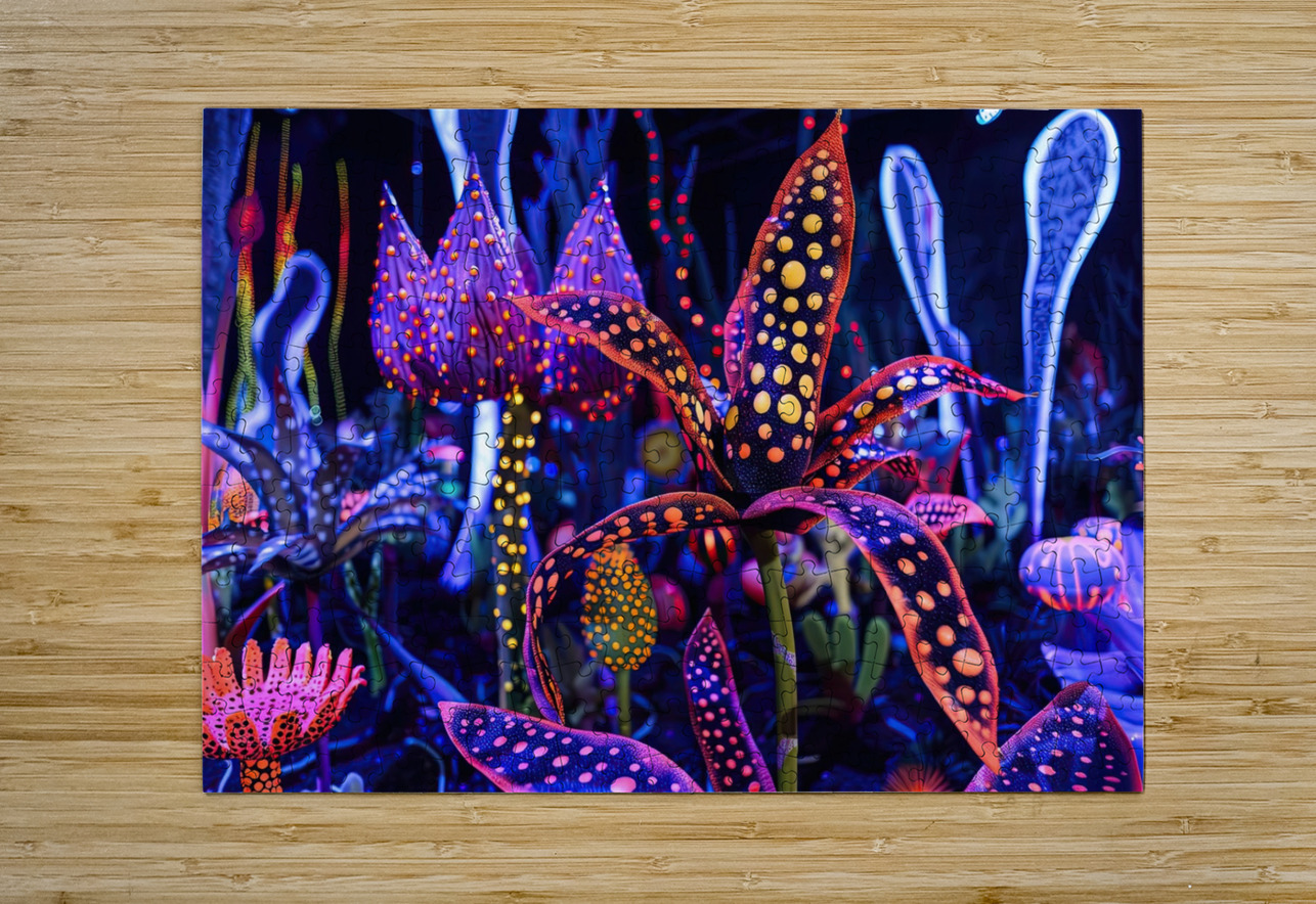 Bioluminescent Flora 9H2N5Z 47 Abstract Rebellion Puzzle printing