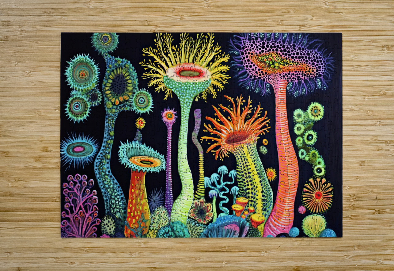 Bioluminescent Flora Y29H7N 55   Copy Abstract Rebellion Puzzle printing