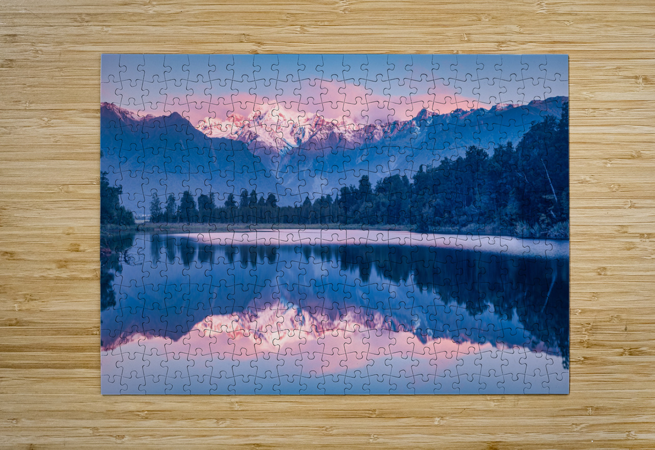 Lake Matheson View Travelling Light Puzzle printing