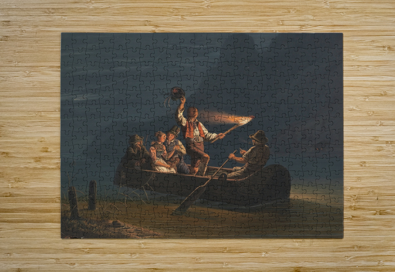Nächtliche Überfahrt by Carl Friedrich Moritz Müller [1807–1865] MyCozyFineArt Puzzle printing