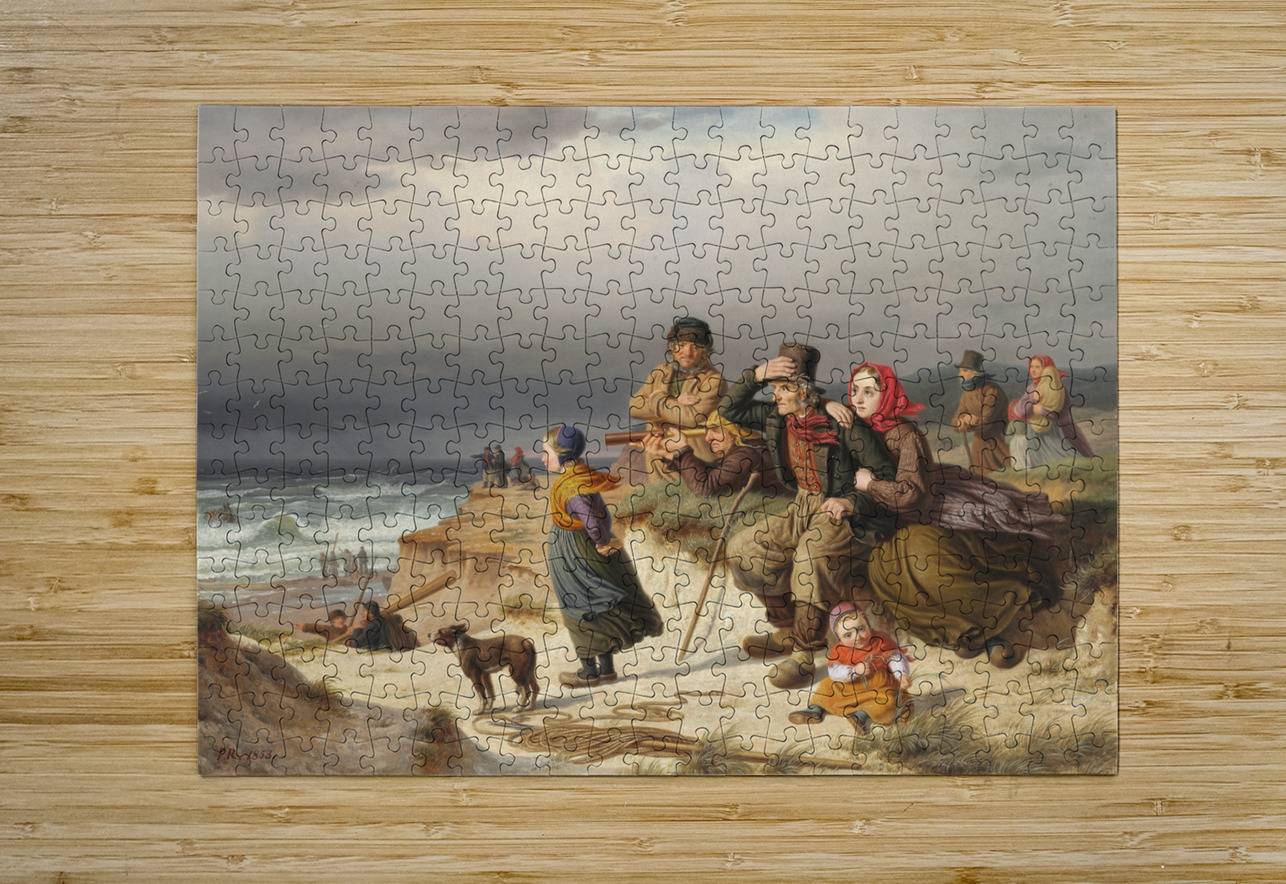 Storm paa Vestkysten af Jylland [1853] by Peter Raadsig [1806–1882] MyCozyFineArt Puzzle printing