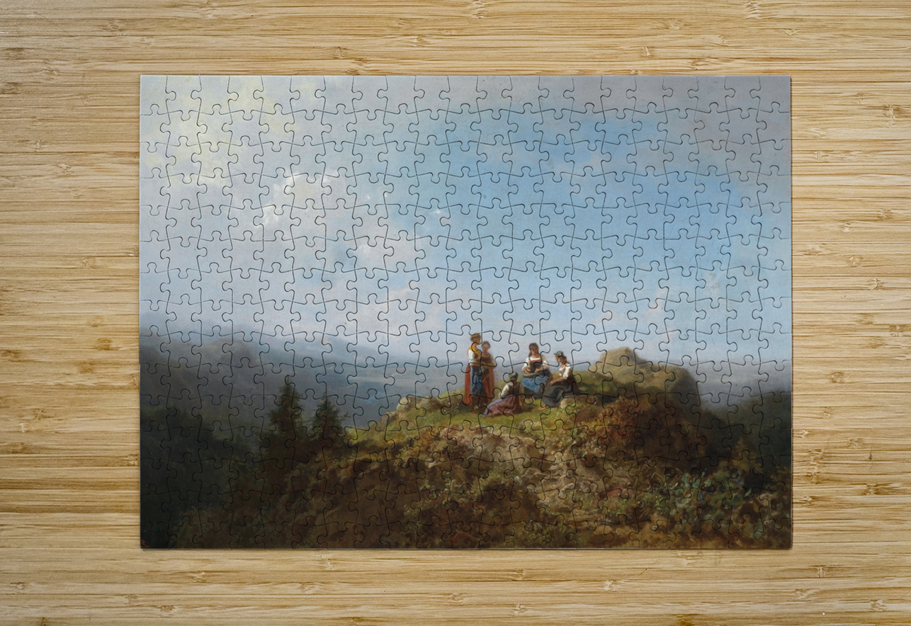 Dirndln auf der Alm by Carl Spitzweg [1808–1880] MyCozyFineArt Puzzle printing