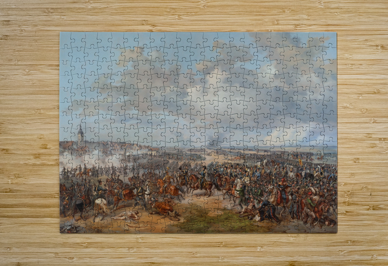Swedish Troops Assaulting the Town Gate of Leipzig. October 19. 1813 [1853] by Alexander Wetterling [1796–1858] MyCozyFineArt Puzzle printing