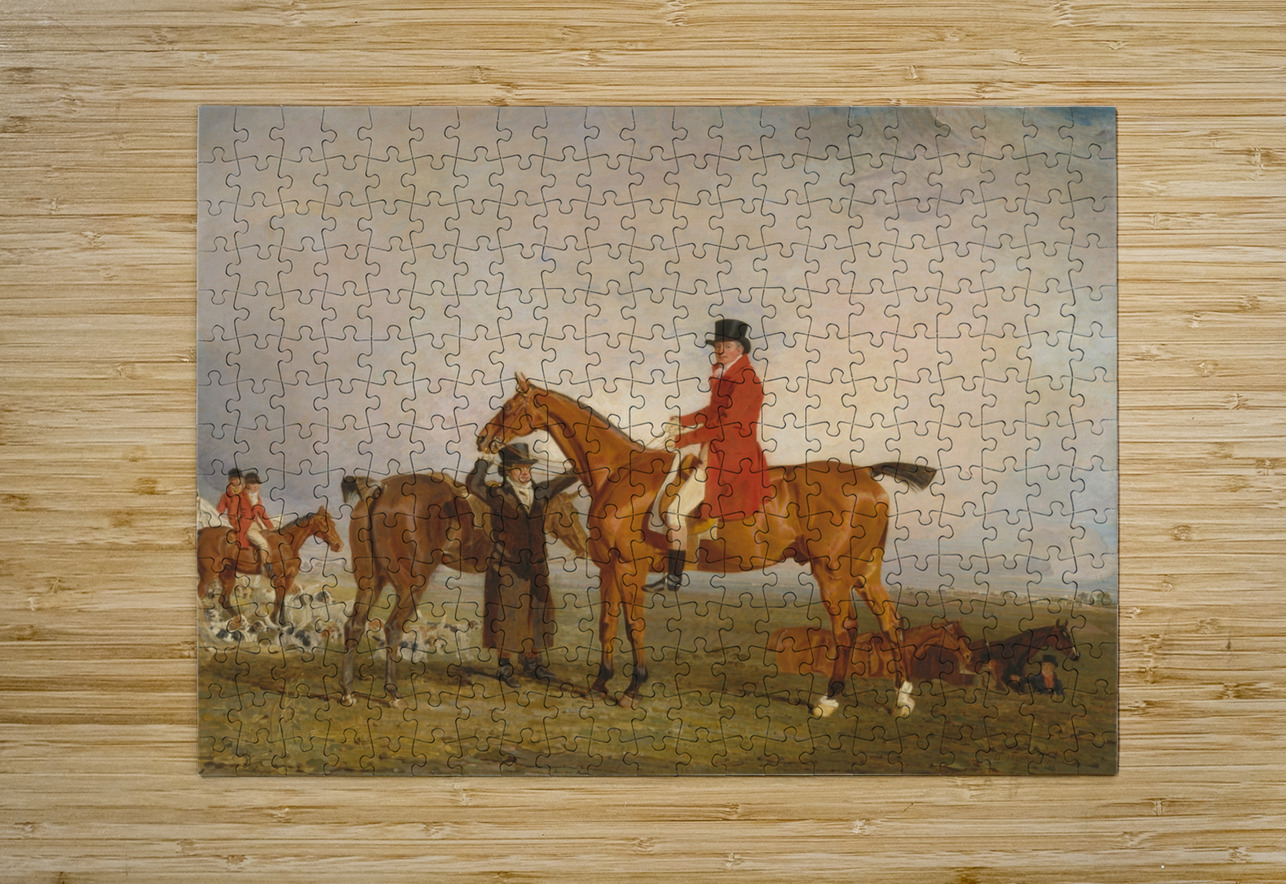 George. Marquess Of Huntly [Later 5th Duke Of Gordon]. On Tiny [1806–1807] by Benjamin Marshall [1768–1835] MyCozyFineArt Puzzle printing