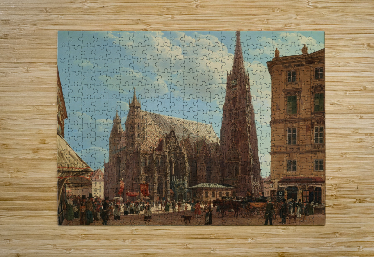 Der Stephansdom in Wien [1832] by Rudolf von Alt [1812–1905] MyCozyFineArt Puzzle printing