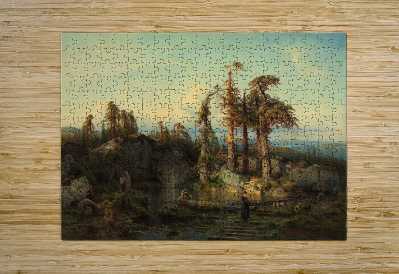 Tarn in Telemark [1852] by August Cappelen [1827–1852] MyCozyFineArt Puzzle printing