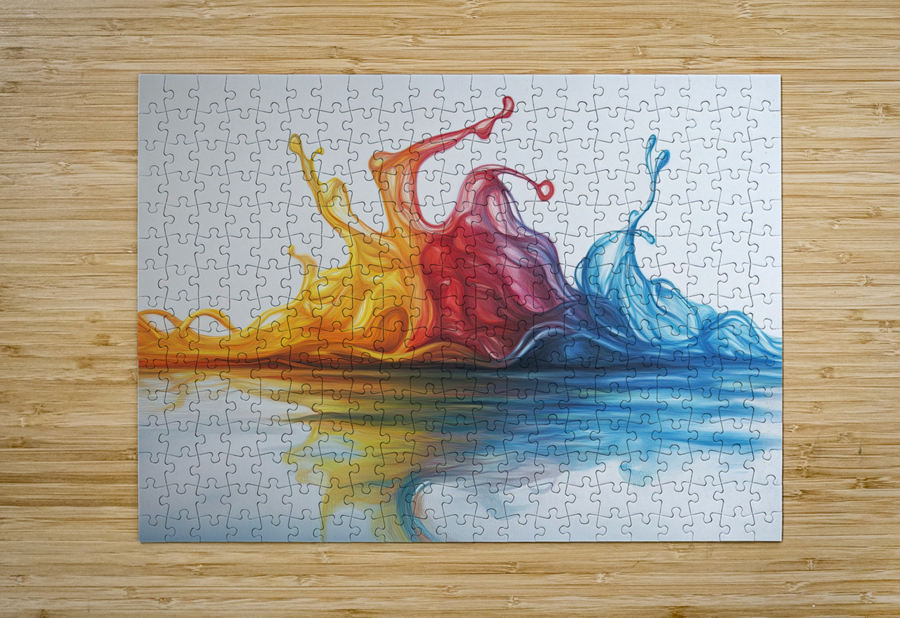 Chromatic Dance of Fluids Y92H7N 45 Abstract Rebellion Puzzle printing