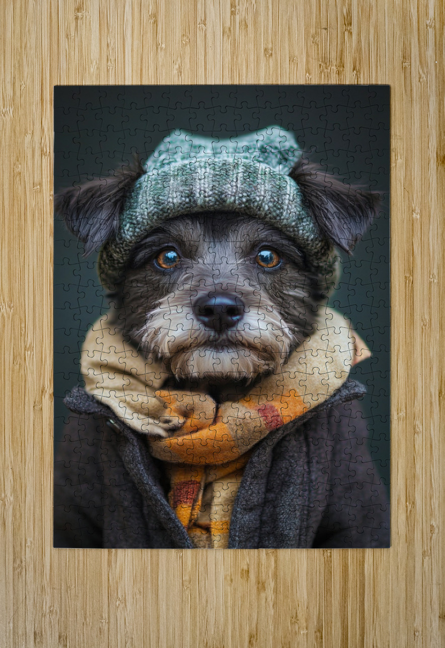 Winter Wanderer Dog - Canine Chic Matthias Hauser Puzzle printing