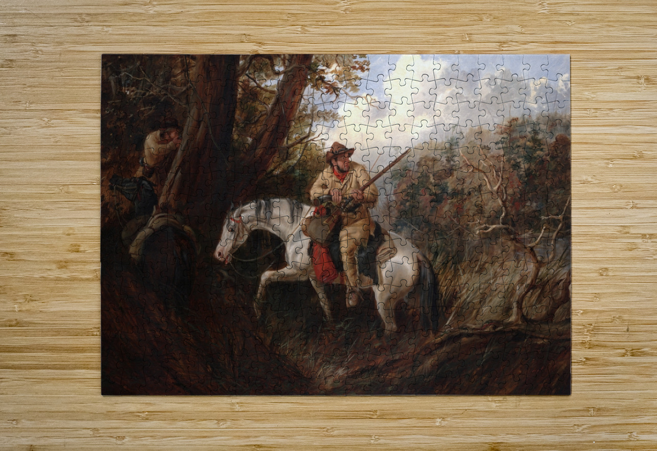 American Frontier Life [1852] by Arthur Fitzwilliam Tait [1819–1905] MyCozyFineArt Puzzle printing
