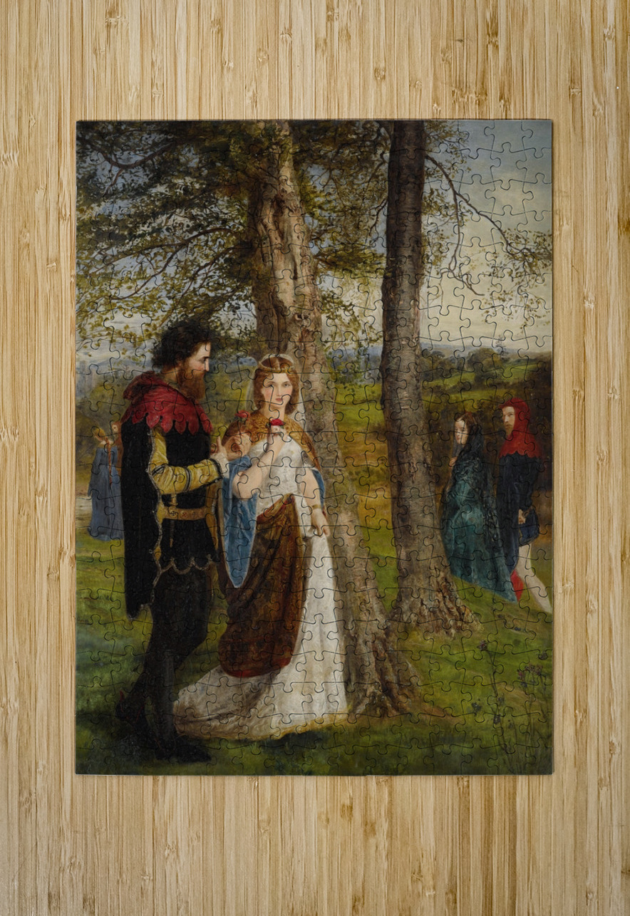 Sir Launcelot And Queen Guinevere by James Archer [1822–1904] MyCozyFineArt Puzzle printing