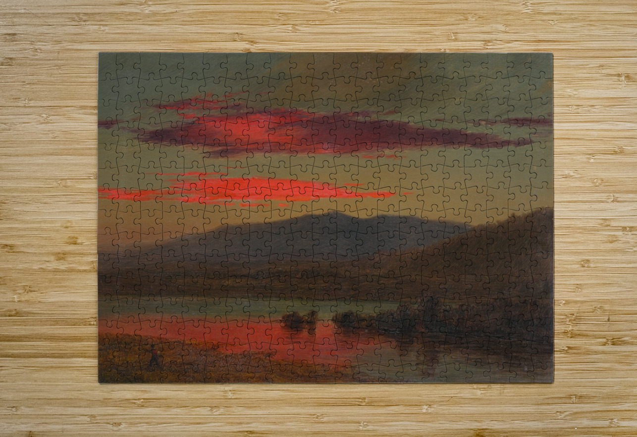 Sunset. Hudson. New York [1873] by Frederic Edwin Church [1826–1900] MyCozyFineArt Puzzle printing