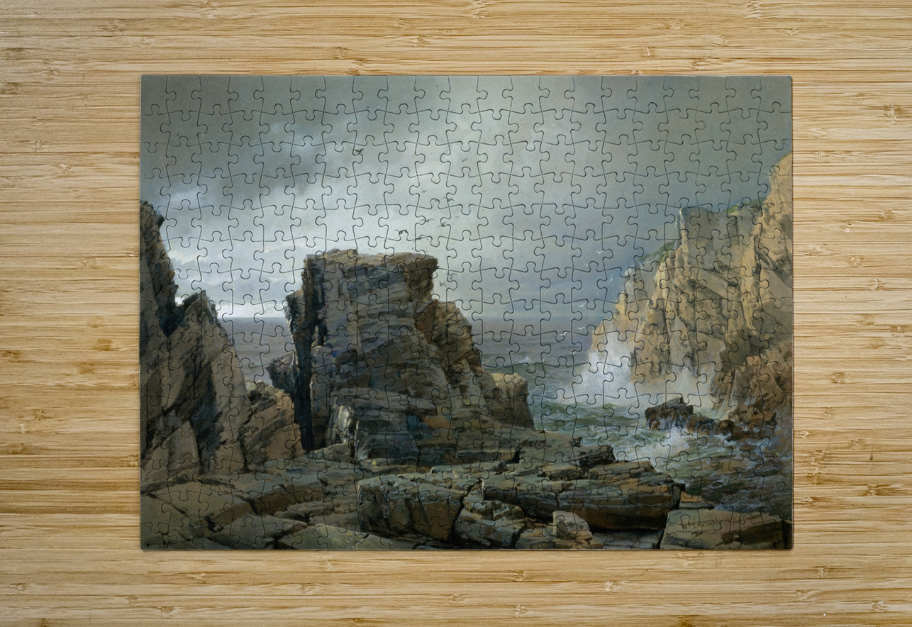 A Rocky Coast [1877] by William Trost Richards [1833–1905] MyCozyFineArt Puzzle printing