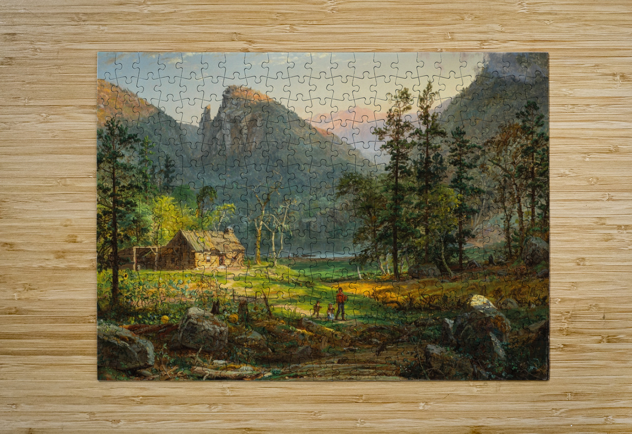 Pioneer’s Home. Eagle Cliff. White Mountains [1859] by Jasper Francis Cropsey [1823–1900] MyCozyFineArt Puzzle printing