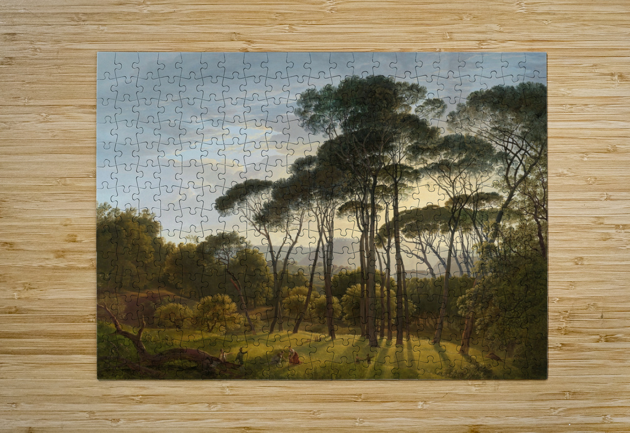 Italian Landscape with Umbrella Pines [1807] by Hendrik Voogd [1768–1839] MyCozyFineArt Puzzle printing