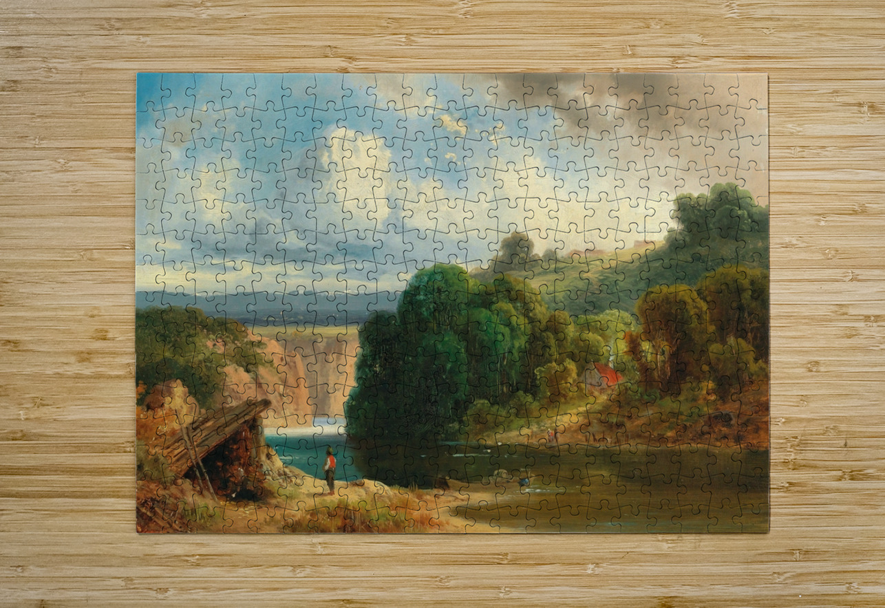 A River Valley by Anton Doll [1826–1887] MyCozyFineArt Puzzle printing