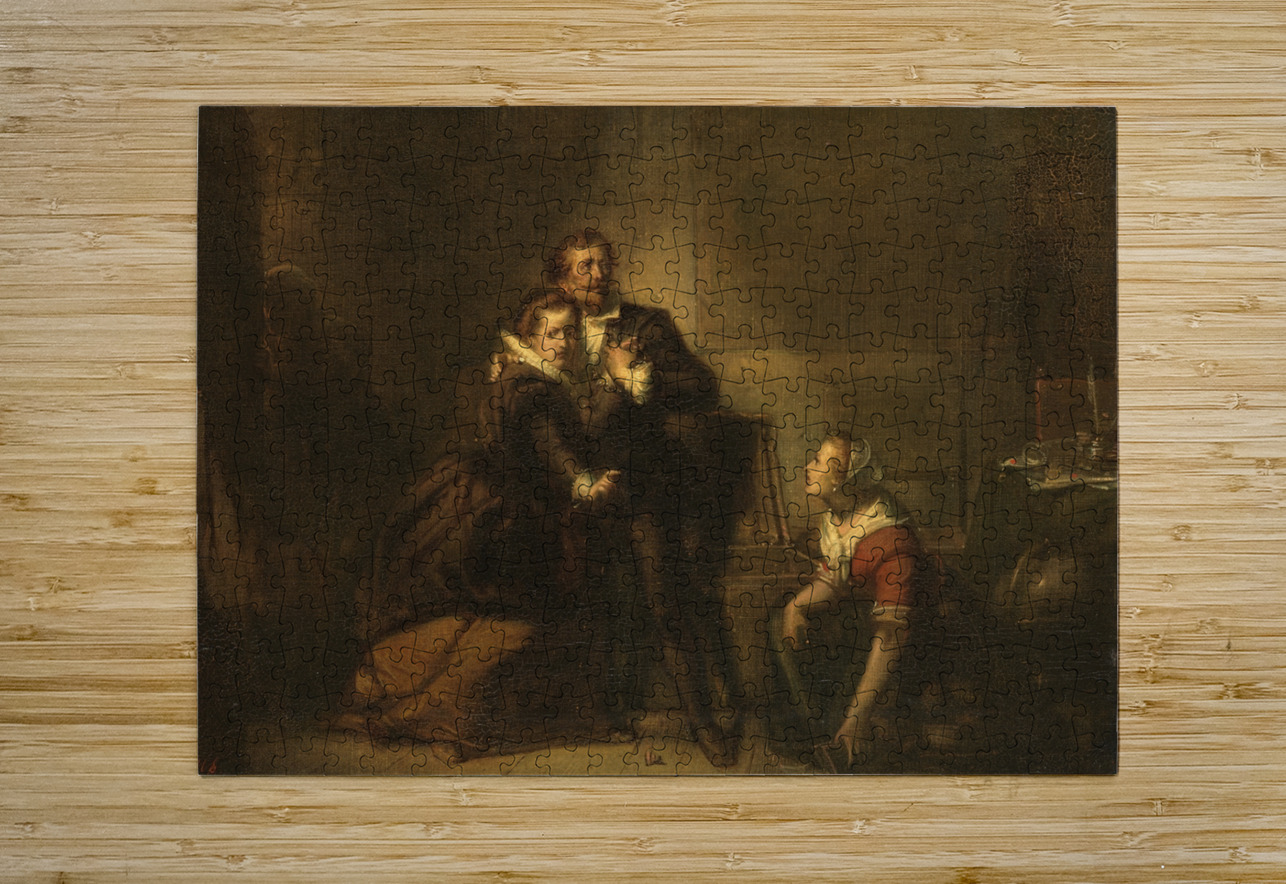 Hugo de Groot escapes in a bookcase from Loevestein Castle. Anno 1621 [1837–1897] by Johannes Hinderikus Egenberger [1822–1897] MyCozyFineArt Puzzle printing