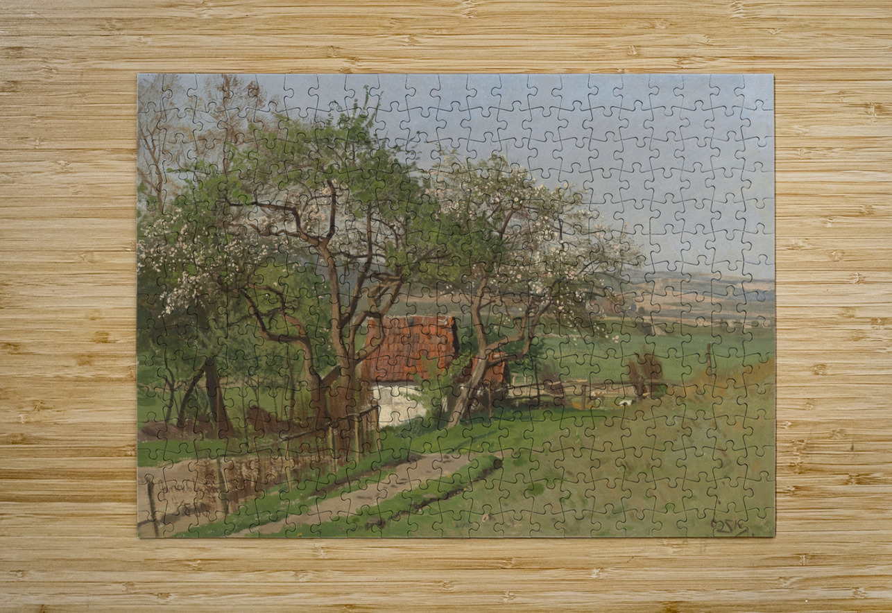 Frühlinglandschaft by Otto Strützel [1855–1930] MyCozyFineArt Puzzle printing