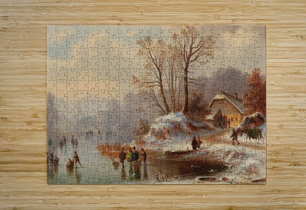 Scene near Uffing on the Staffelsee by Anton Doll [1826–1887] MyCozyFineArt Puzzle printing