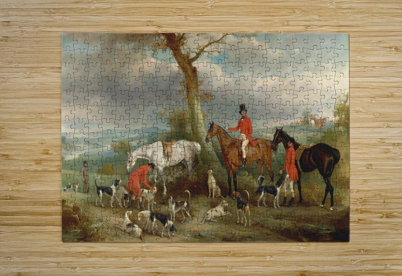 Thomas Wilkinson. M.F.H.. With the Hurworth Foxhounds [1846] by John Ferneley [1782–1860] MyCozyFineArt Puzzle printing