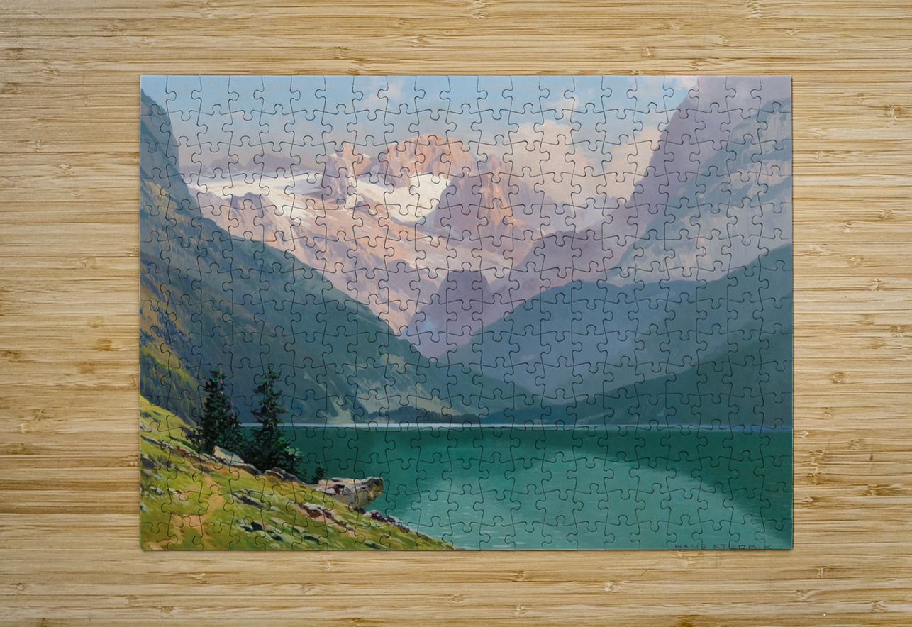 Lake Gosau with the Dachstein by Toni Haller [1907–1944] MyCozyFineArt Puzzle printing