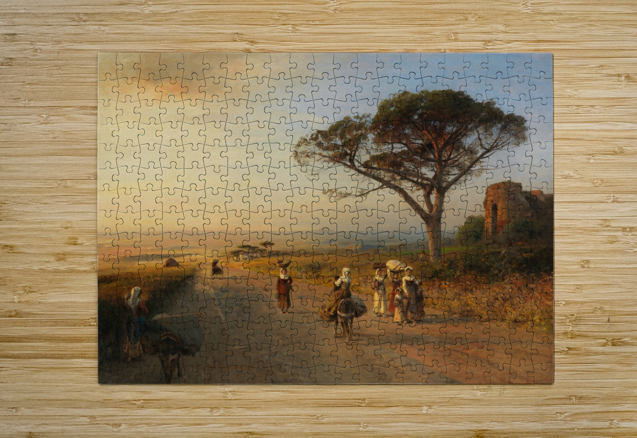 Via Appia [Ca. 1850] by Albert Flamm [1823–1906] MyCozyFineArt Puzzle printing
