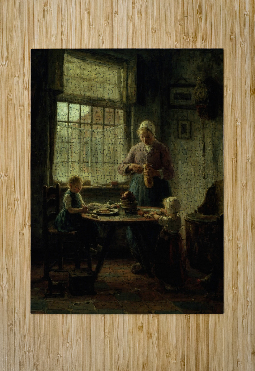 A Family Meal [1890s] by Evert Pieters [1856–1932] MyCozyFineArt Puzzle printing
