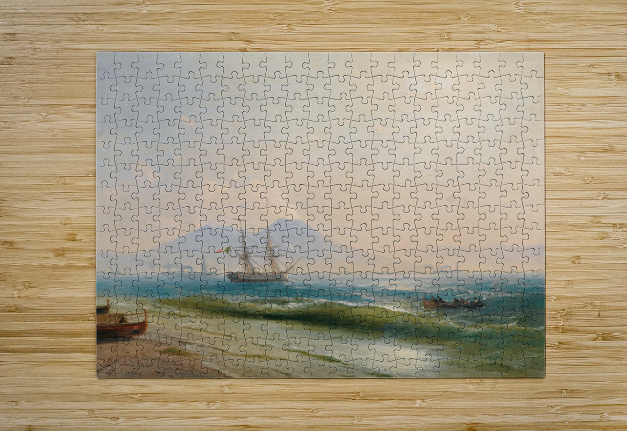 View Of  Mount Vesuvius [1878] by Ivan Konstantinovich Aivazovsky [1817–1900] MyCozyFineArt Puzzle printing