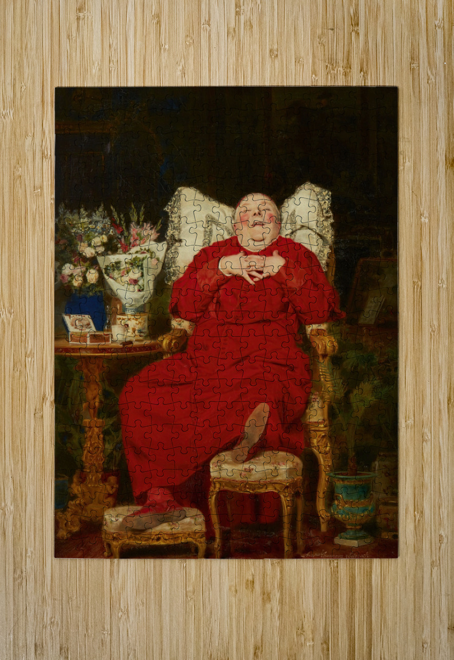 A happy birthday [1892] by Antonio Casanova y Estorach [1847–1896] MyCozyFineArt Puzzle printing