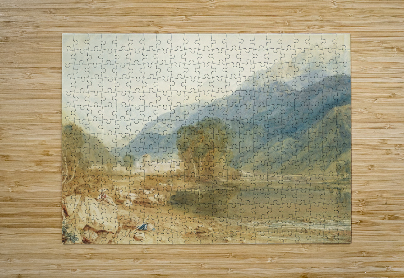 A View From The Castle Of St. Michael. Bonneville. Savoy. From The Banks Of The Arve River by Joseph Mallord William Turner [1775–1851] MyCozyFineArt Puzzle printing